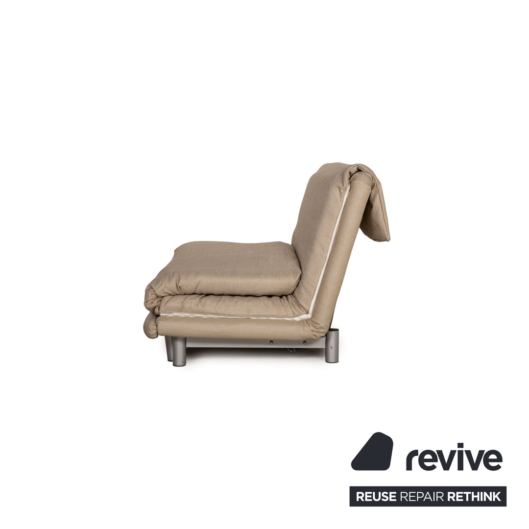 Ligne roset Canapé 3 places en tissu Multy beige, housse neuve