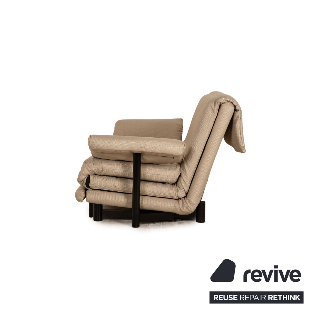 Ligne Roset Multy Fabric 3 Seater Beige Sofa Couch Sofa Bed Reupholstered