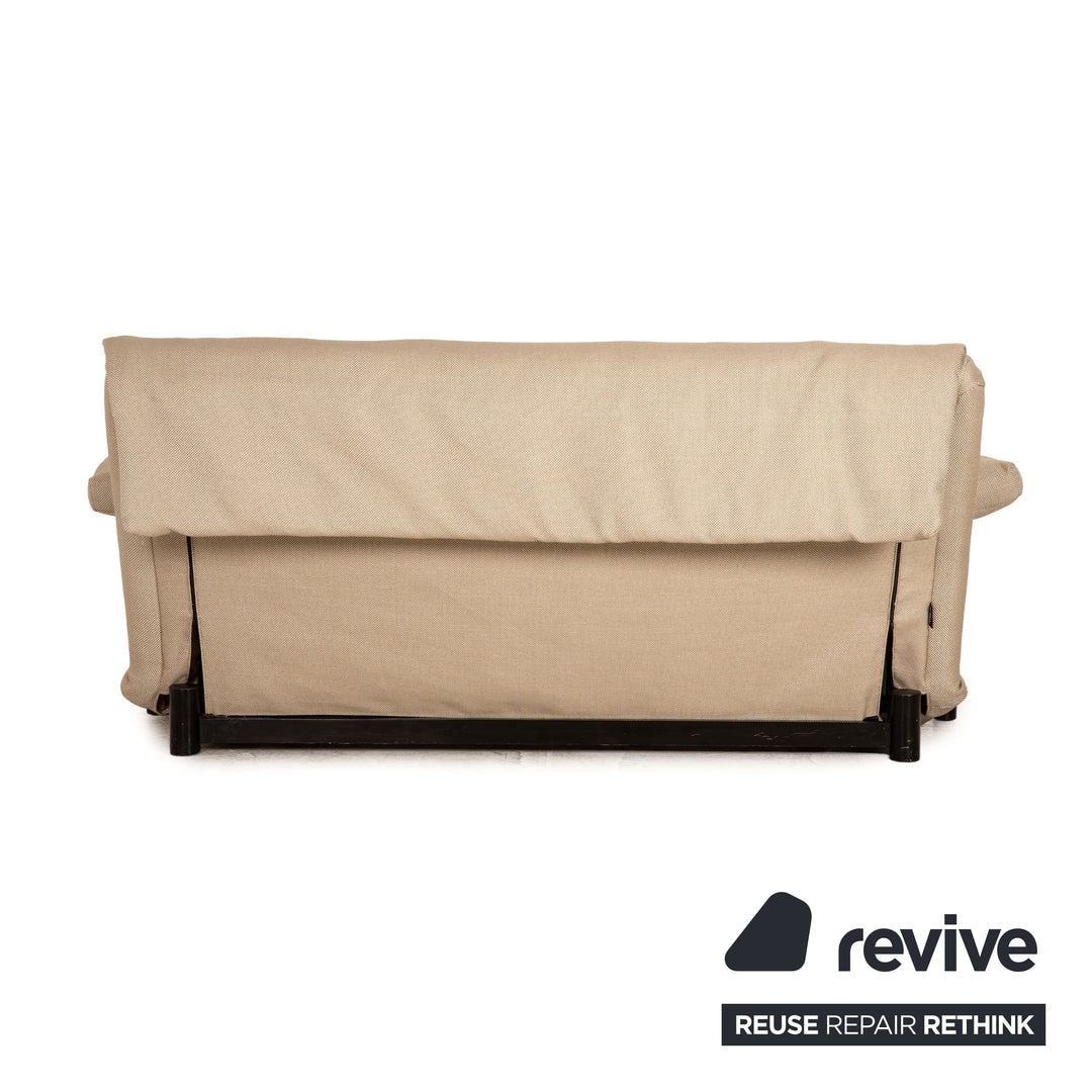 Ligne Roset Multy Fabric 3 Seater Beige Sofa Couch Sofa Bed Reupholstered