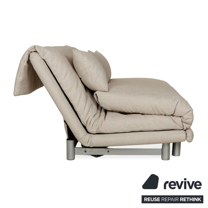Ligne Roset Multy Fabric 3 Seater Beige Sofa Couch Sofa Bed Reupholstered