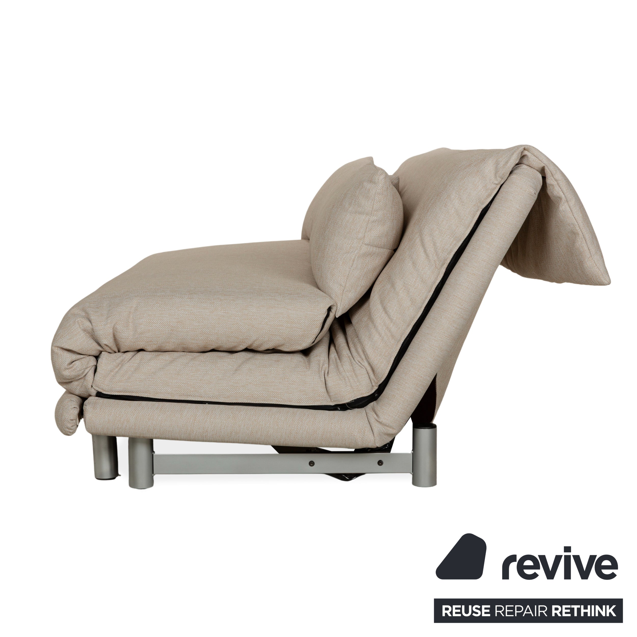 Ligne roset Canapé 3 places en tissu Multy beige, housse neuve