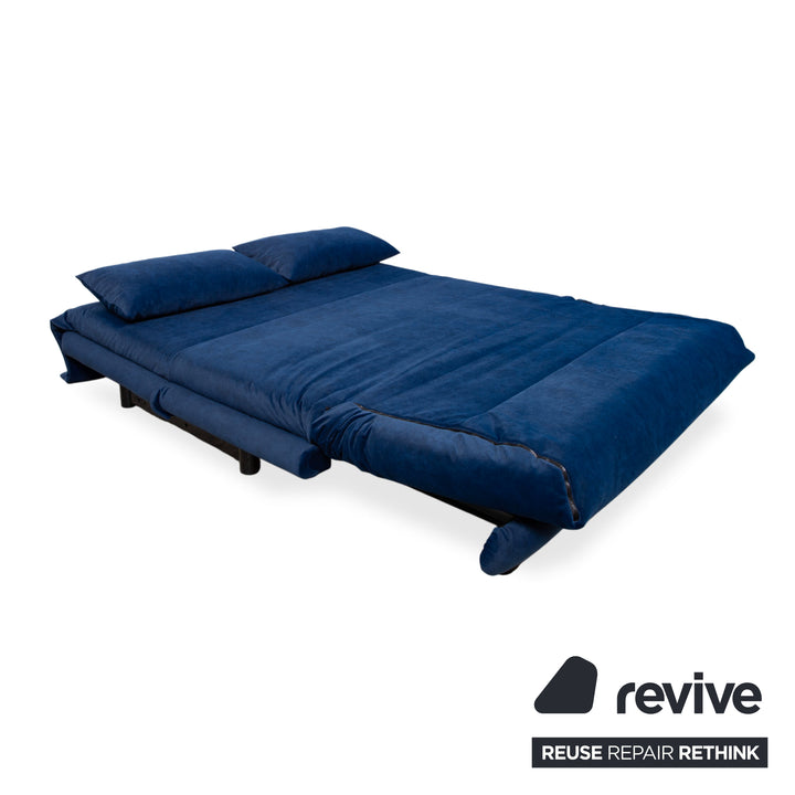 Ligne Roset Multy Stoff Dreisitzer Blau Dunkelblau Schlafsofa Couch manuelle Funktion Neubezug VENTURA 341