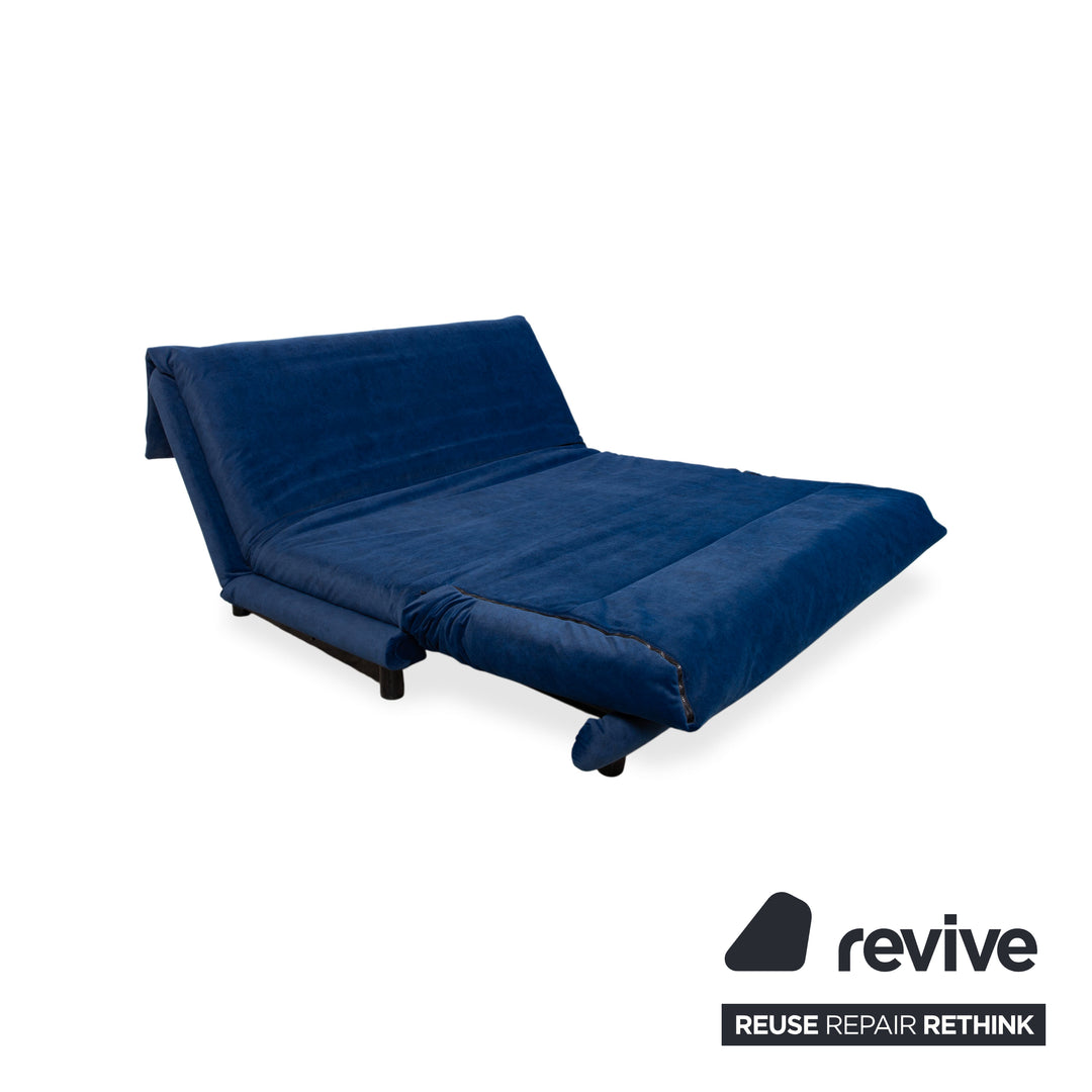 Ligne Roset Multy Stoff Dreisitzer Blau Dunkelblau Schlafsofa Couch manuelle Funktion Neubezug VENTURA 341
