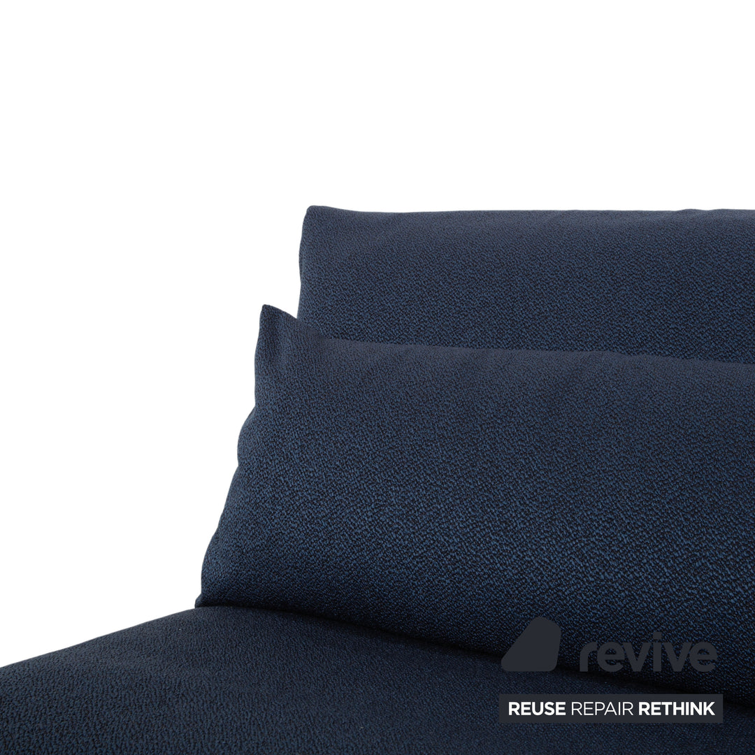 Ligne Roset Multy Stoff Dreisitzer Blau Grau Navy manuelle Funktion Sofa Couch Schlafsofa