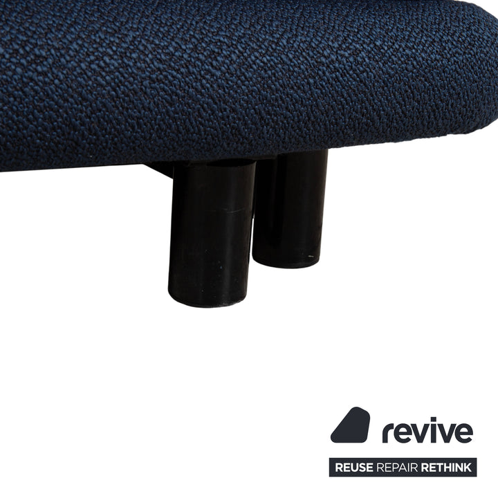 Ligne Roset Multy Stoff Dreisitzer Blau Grau Navy manuelle Funktion Sofa Couch Schlafsofa