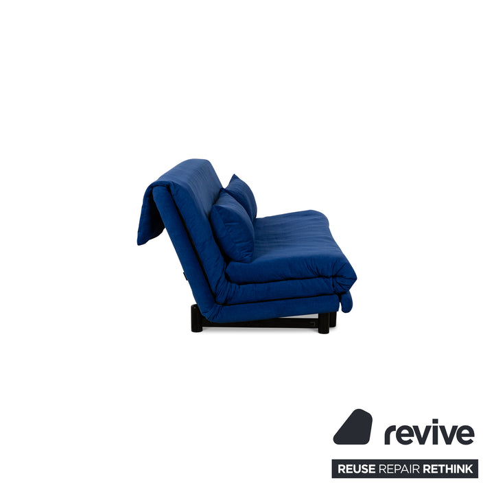 Canapé convertible 3 places en tissu Multy Ligne Roset bleu à fonction manuelle