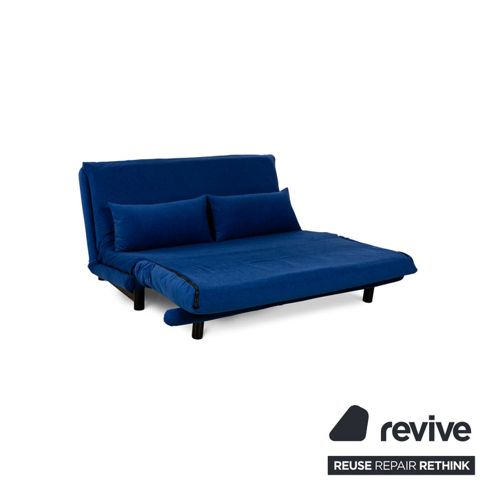 Canapé convertible 3 places en tissu Multy Ligne Roset bleu à fonction manuelle