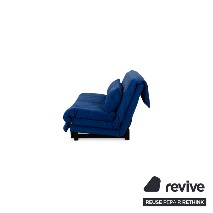 Canapé convertible 3 places en tissu Multy Ligne Roset bleu à fonction manuelle