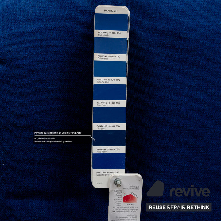 Ligne Roset Multy Fabric Three-Seater Blue Manual Function Sofa Bed