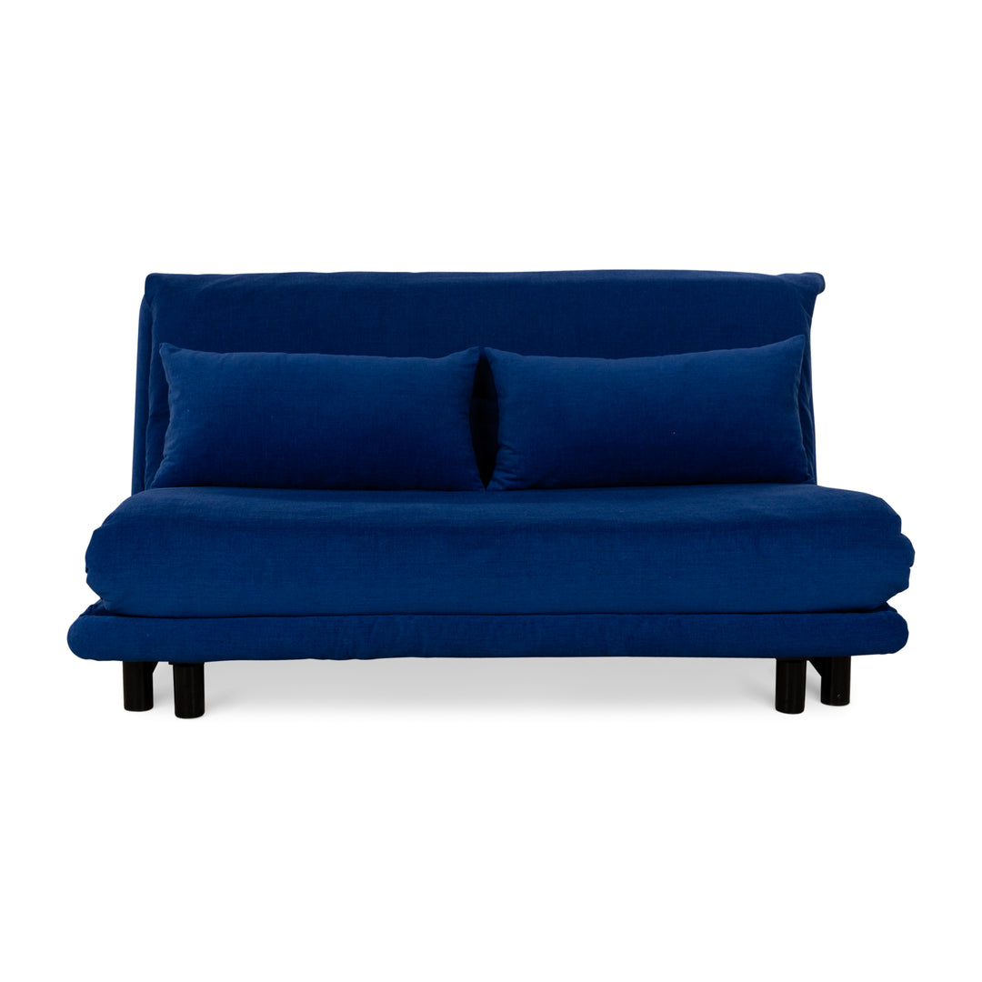 Canapé convertible 3 places en tissu Multy Ligne Roset bleu à fonction manuelle
