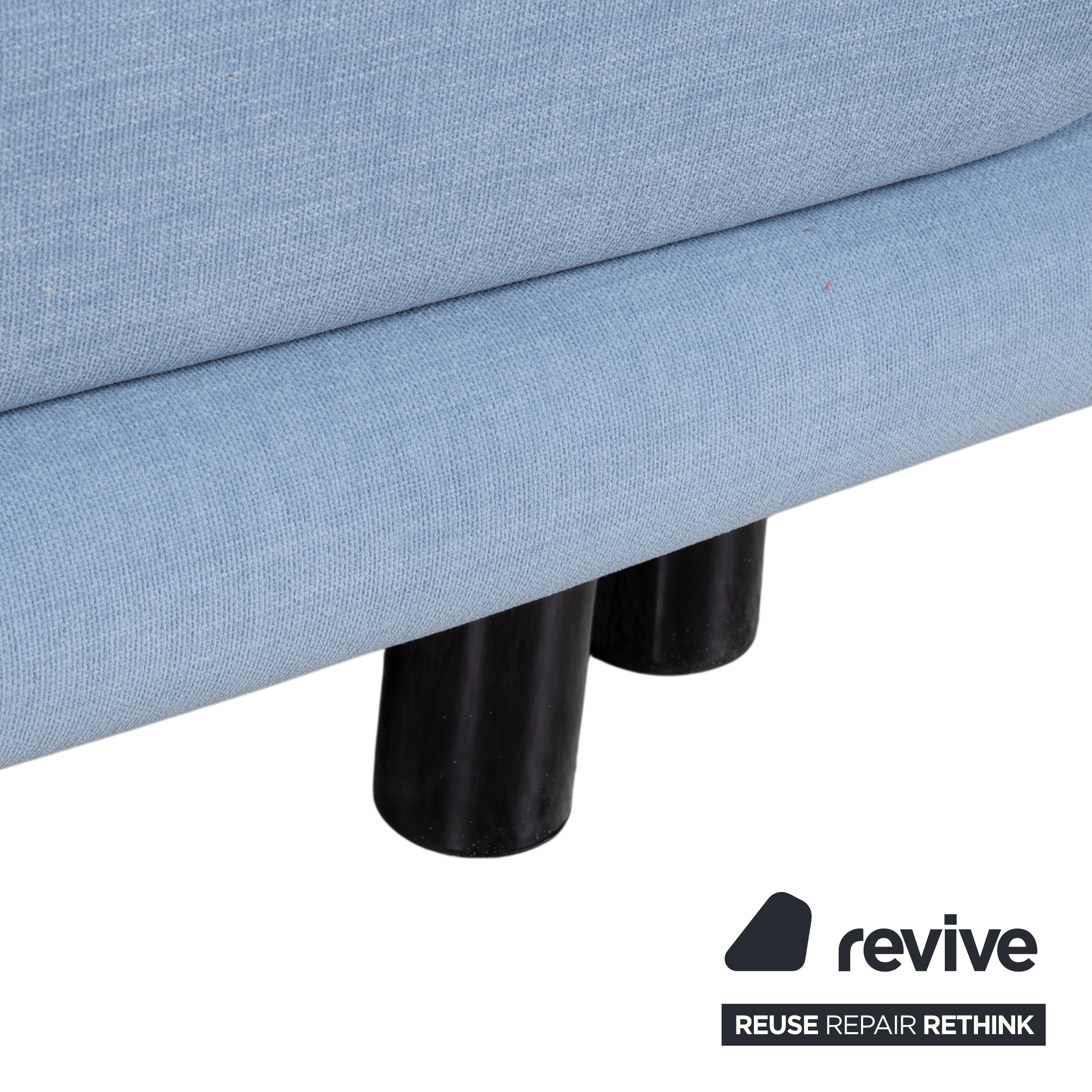 Ligne Roset Multy Fabric Three-Seater Blue Manual Function Sofa Couch Sofa Bed