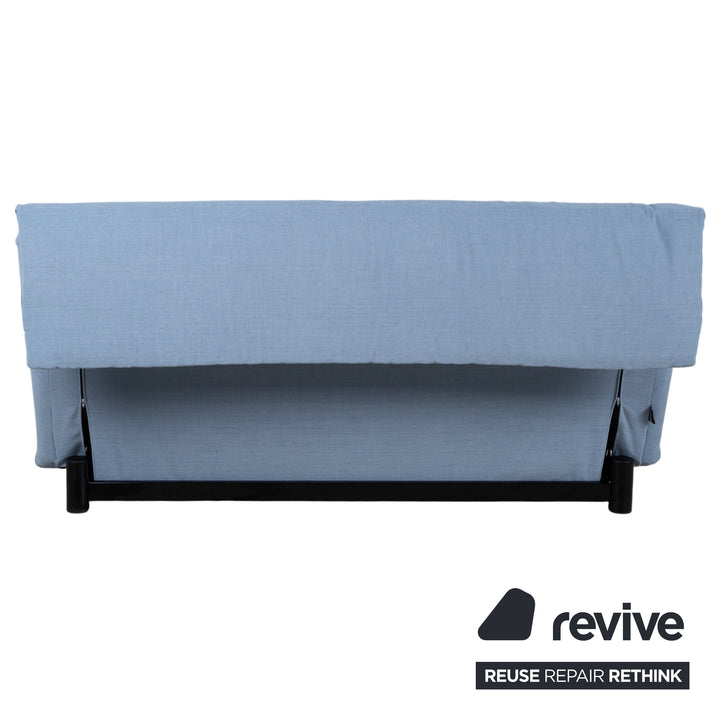 Ligne Roset Multy Fabric Three-Seater Blue Manual Function Sofa Couch Sofa Bed