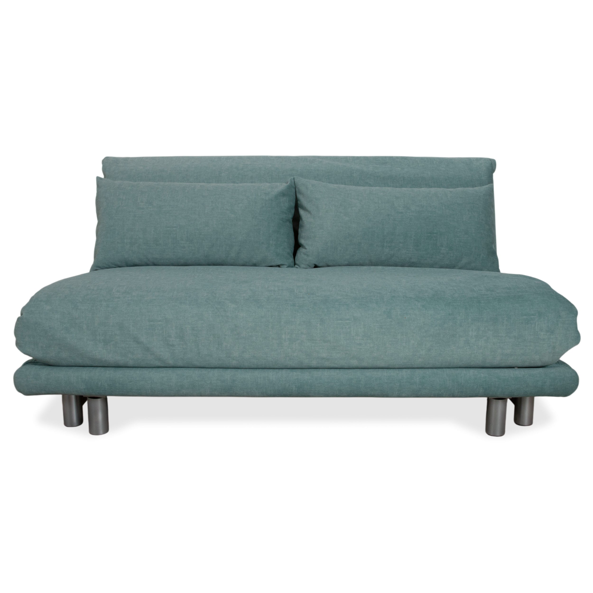 Ligne Roset Multy Tissu Canapé convertible trois places manuel Bleu Turquoise Canapé Canapé Nouvelle housse