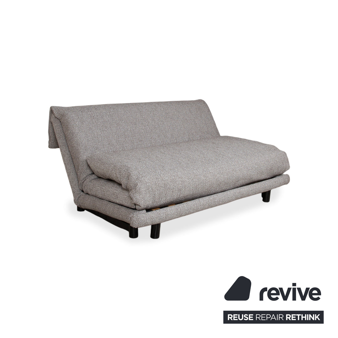 Ligne Roset Multy Fabric Three-Seater Grey Manual Sleep Function Sofa Couch
