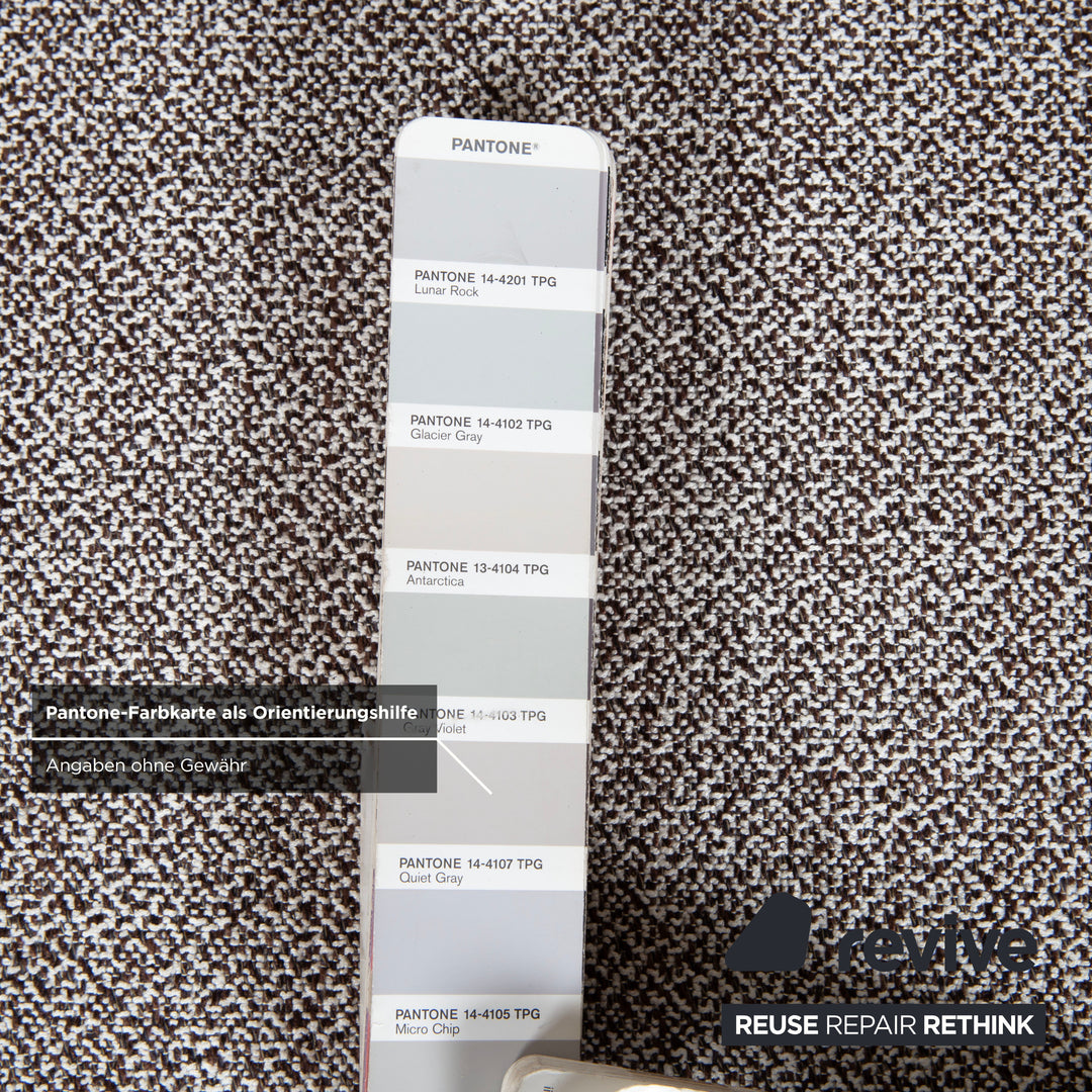 Ligne Roset Multy Fabric Three-Seater Grey Manual Sleep Function Sofa Couch