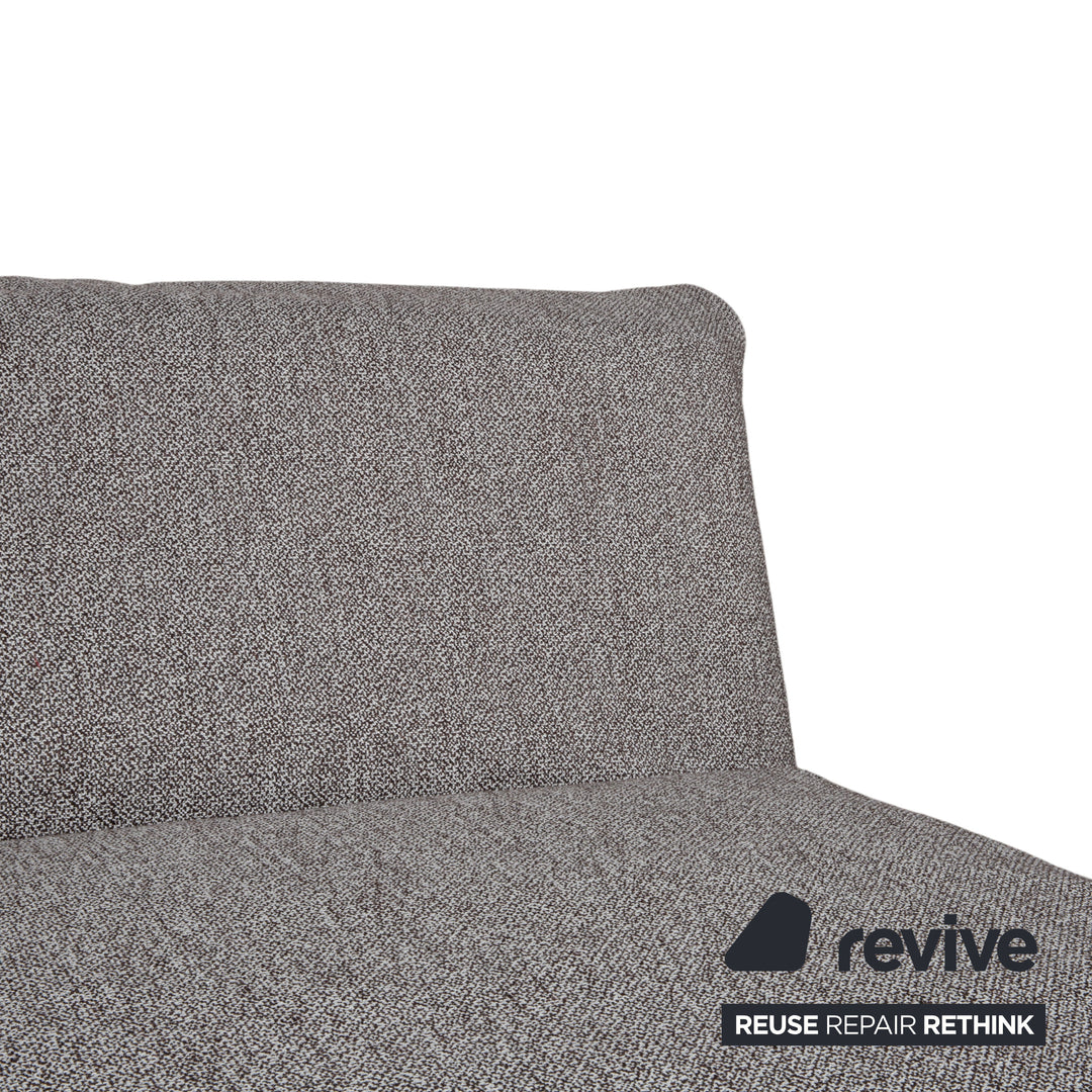 Ligne Roset Multy Fabric Three-Seater Grey Manual Sleep Function Sofa Couch