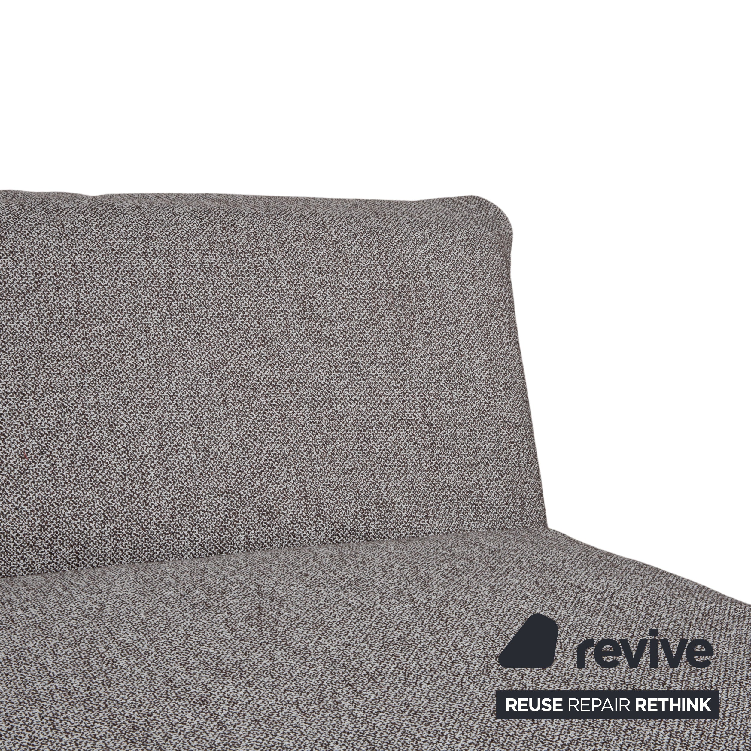 Ligne Roset Multy Dreisitzer Stoff Grau Schwarz manuelle Schlaffunktion Schlafsofa Couch Neubezug