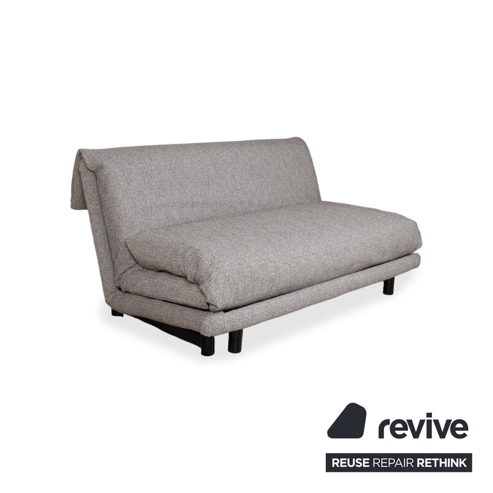 Ligne Roset Multy Fabric Three-Seater Grey Manual Sleep Function Sofa Couch