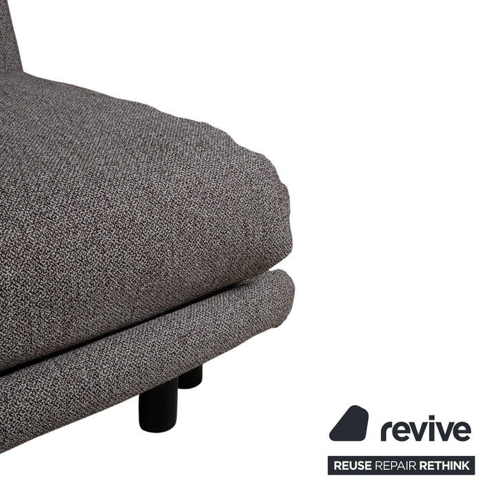 Ligne Roset Multy Fabric Three-Seater Grey Manual Sleep Function Sofa Couch