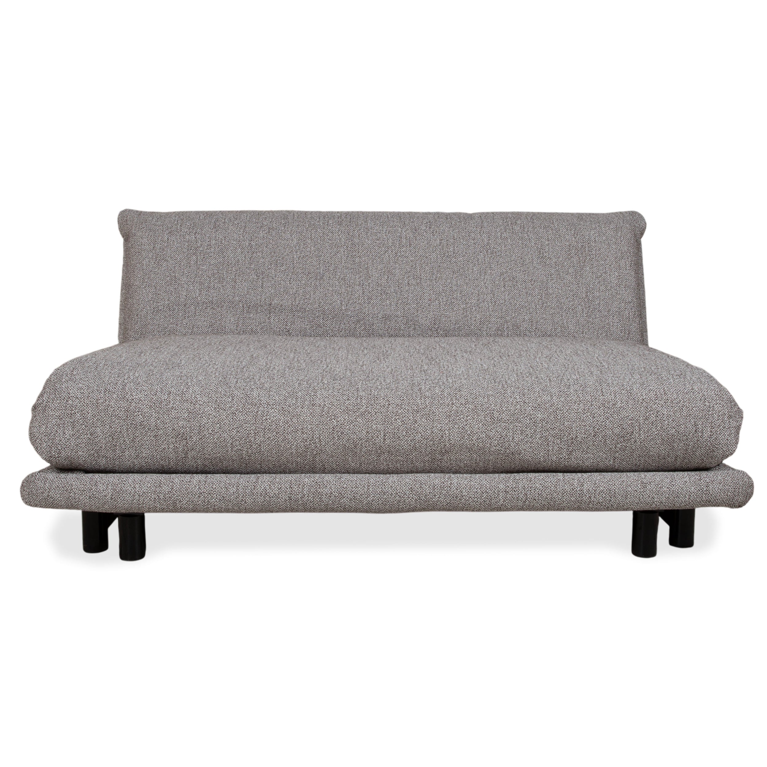 Ligne Roset Multy Dreisitzer Stoff Grau Schwarz manuelle Schlaffunktion Schlafsofa Couch Neubezug