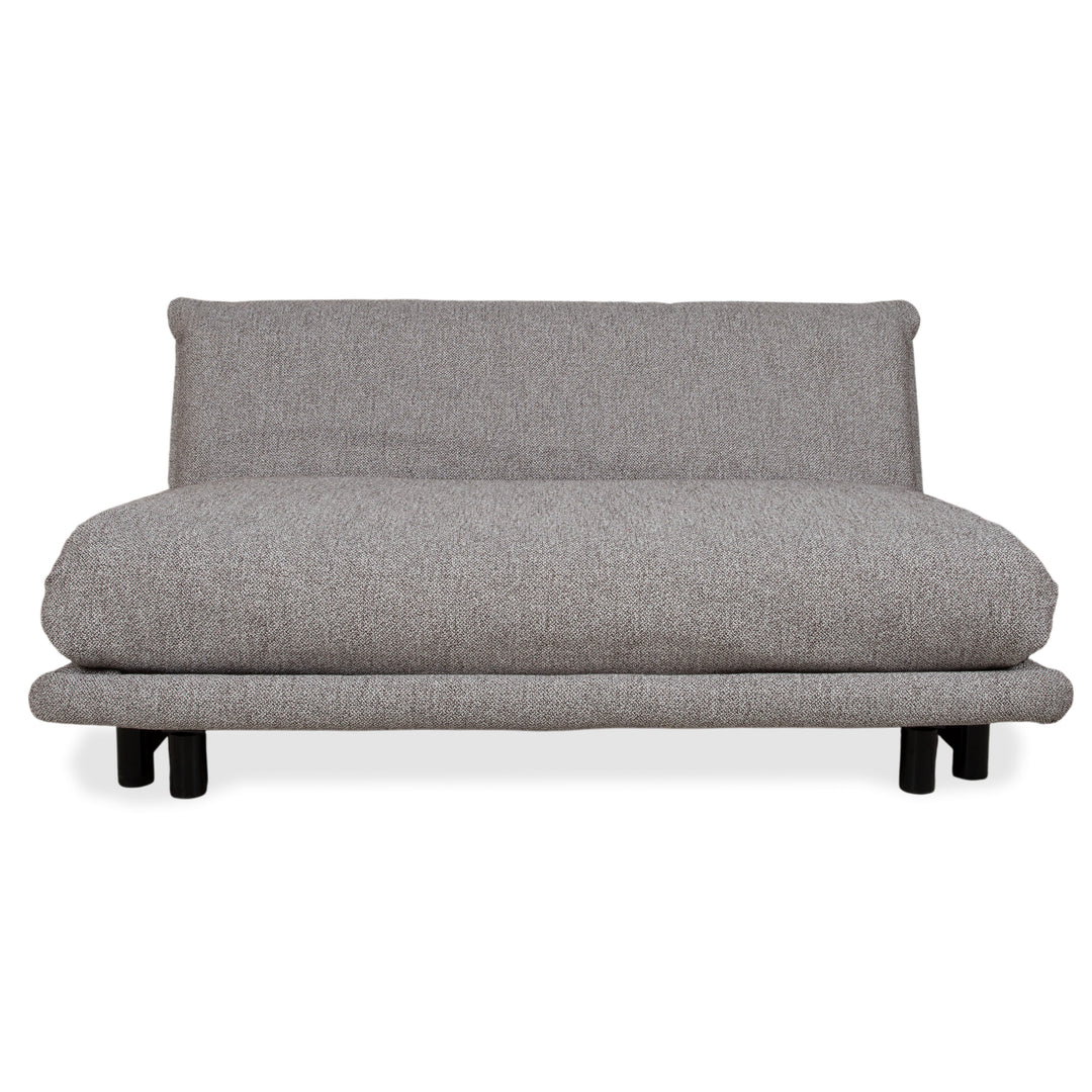 Ligne Roset Multy Dreisitzer Stoff Grau Schwarz manuelle Schlaffunktion Schlafsofa Couch Neubezug