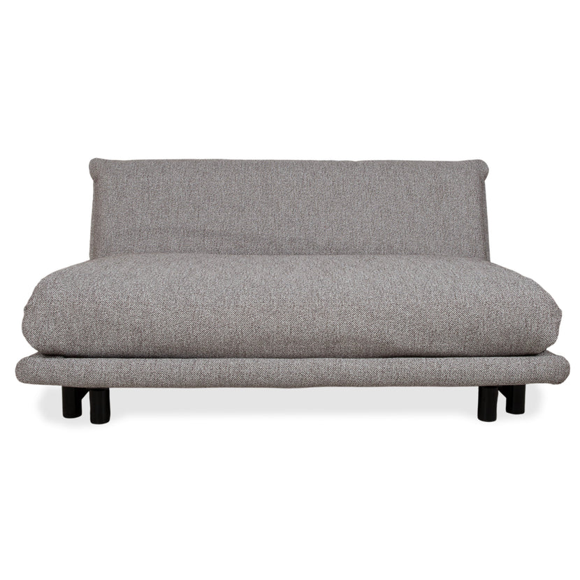 Ligne Roset Multy Dreisitzer Stoff Grau Schwarz manuelle Schlaffunktion Schlafsofa Couch Neubezug