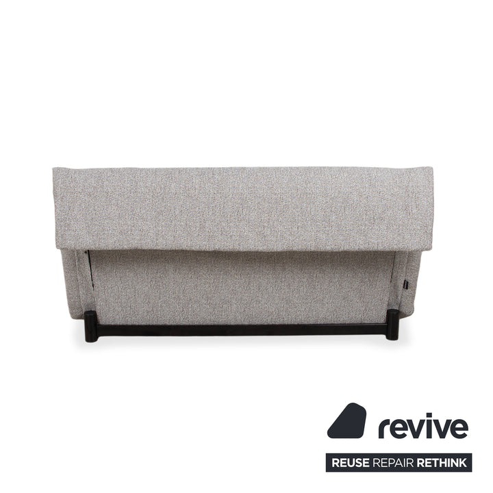 Ligne Roset Multy Fabric Three-Seater Grey Manual Sleep Function Sofa Couch