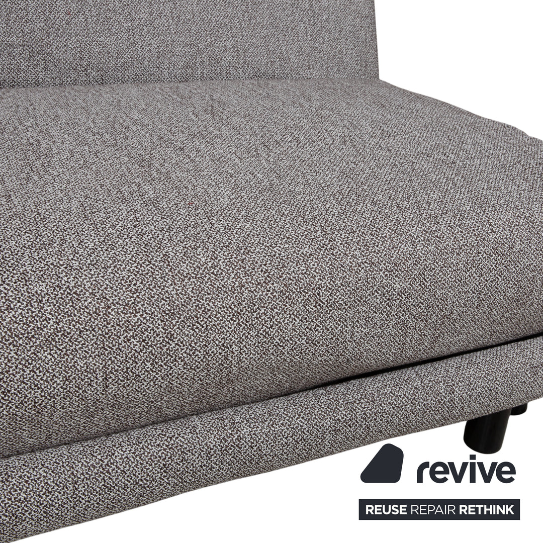 Ligne Roset Multy Fabric Three-Seater Grey Manual Sleep Function Sofa Couch