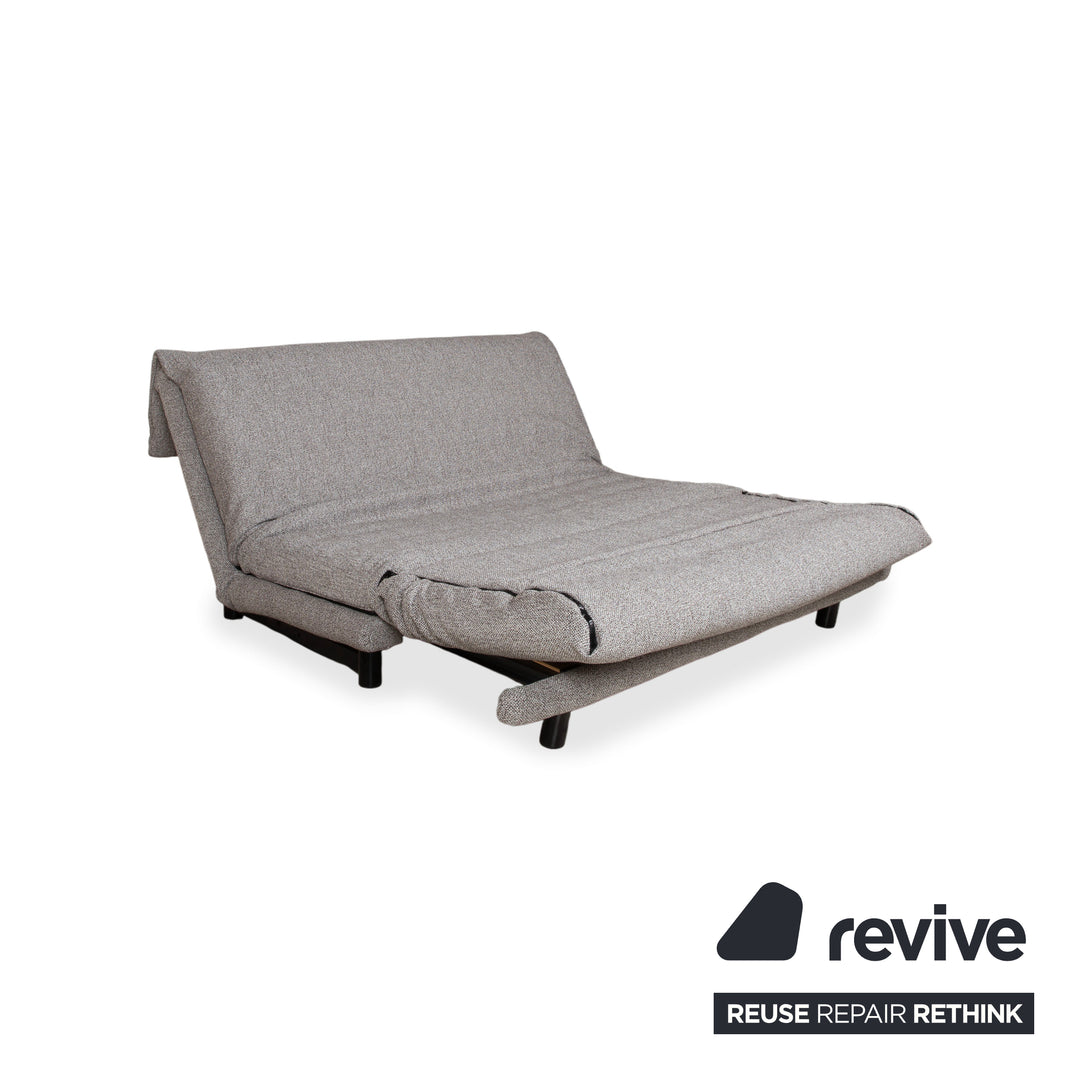 Ligne Roset Multy Fabric Three-Seater Grey Manual Sleep Function Sofa Couch