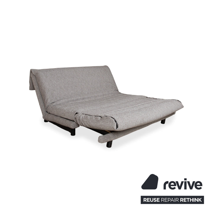 Ligne Roset Multy Fabric Three-Seater Grey Manual Sleep Function Sofa Couch