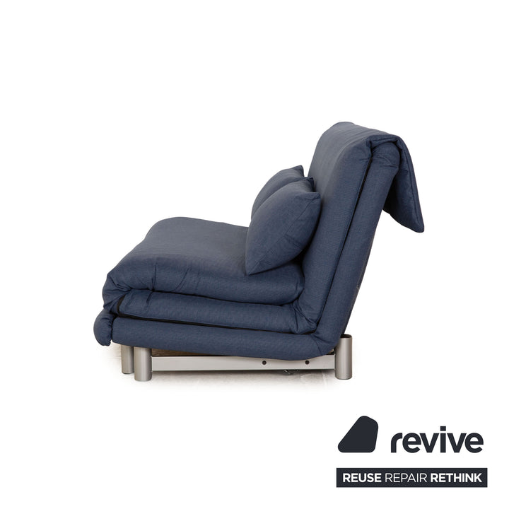 Ligne Roset Multy Stoff Dreisitzer Blau Schlafsofa Couch Sofa Neubezug