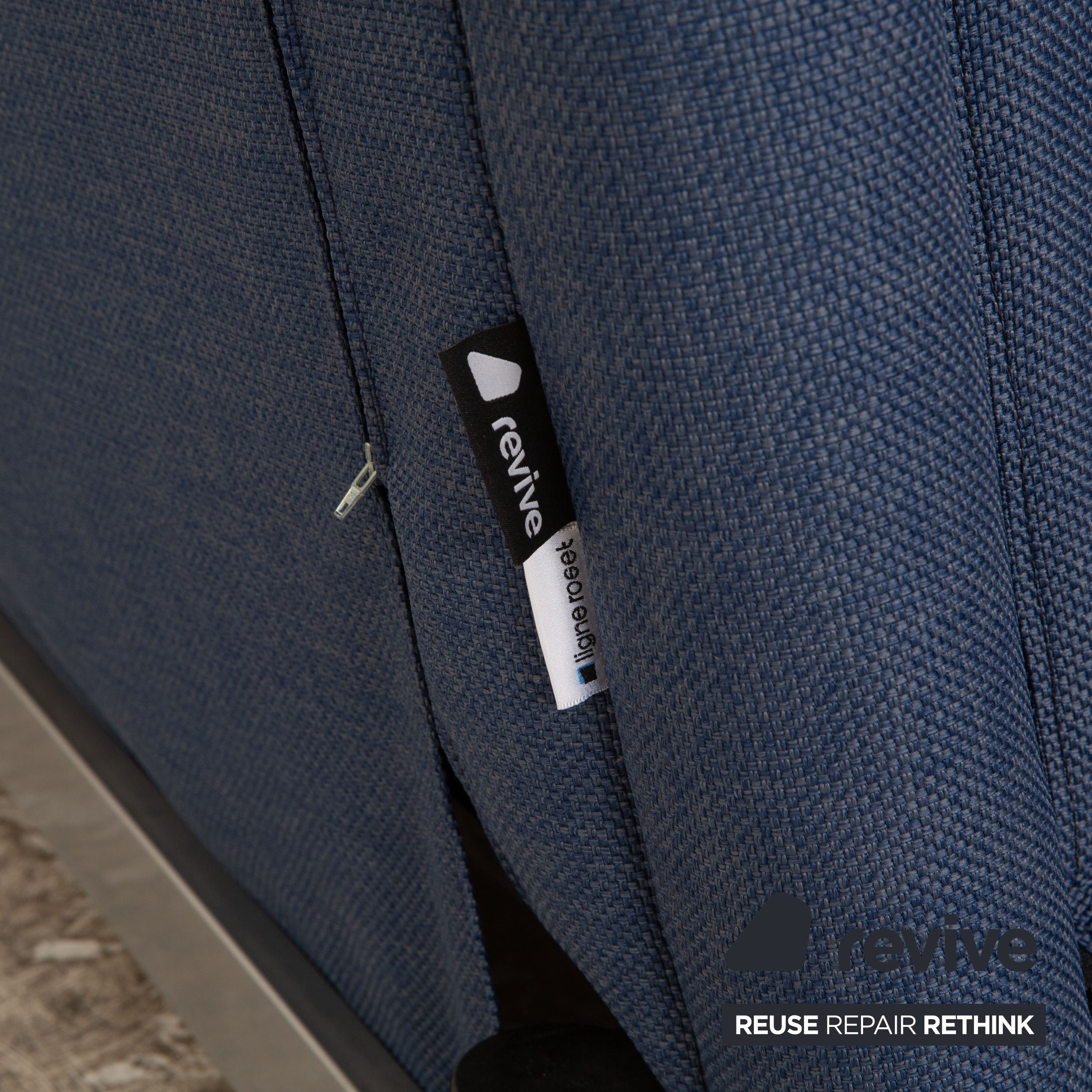 Ligne Roset Multy Tissu 3 Places Canapé Lit Bleu Housse Neuf