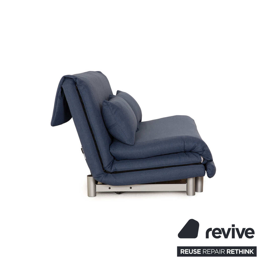 Ligne Roset Multy Stoff Dreisitzer Blau Schlafsofa Couch Sofa Neubezug