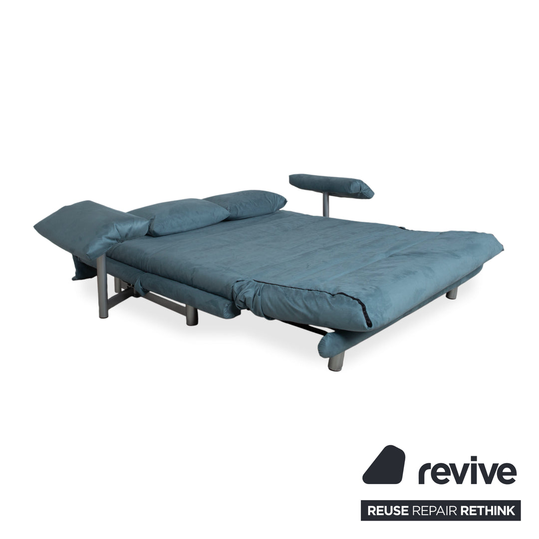 Ligne Roset Multy Stoff Dreisitzer Blau Sofa Couch manuelle Schlaffunktion Neubezug MEMPHIS 733