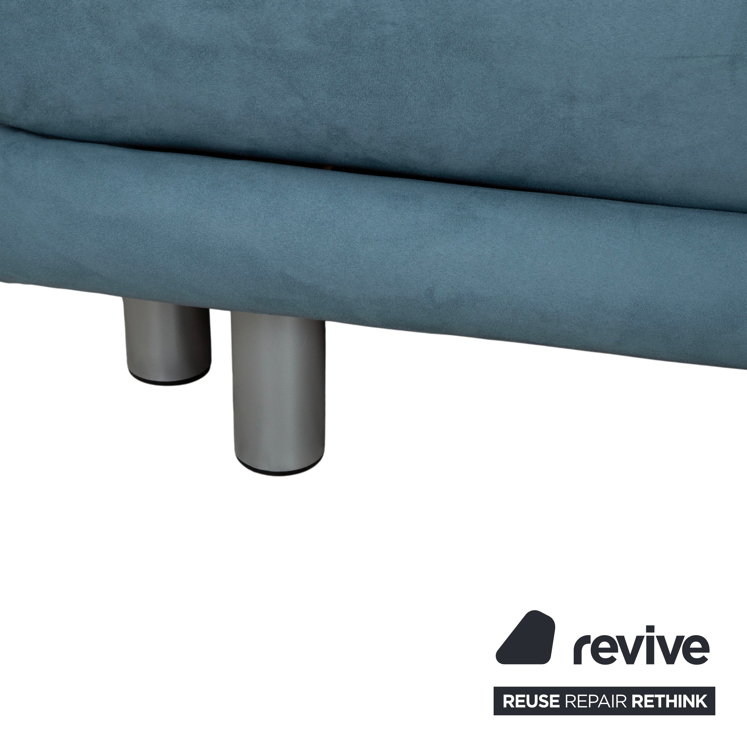 Ligne Roset Multy Stoff Dreisitzer Blau Sofa Couch manuelle Schlaffunktion Neubezug MEMPHIS 733