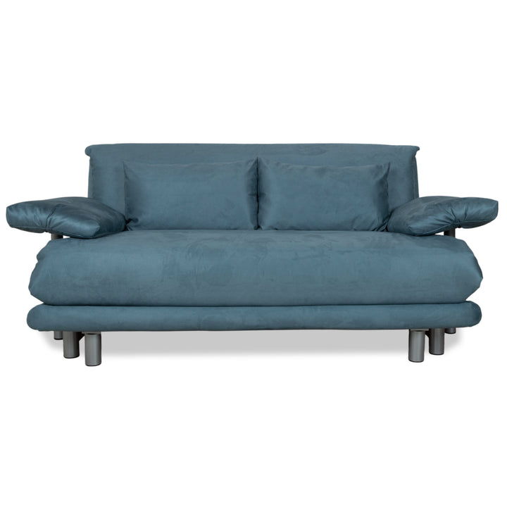 Ligne Roset Multy Stoff Dreisitzer Blau Sofa Couch manuelle Schlaffunktion Neubezug MEMPHIS 733