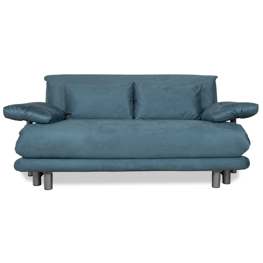 Ligne Roset Multy Stoff Dreisitzer Blau Sofa Couch manuelle Schlaffunktion Neubezug MEMPHIS 733
