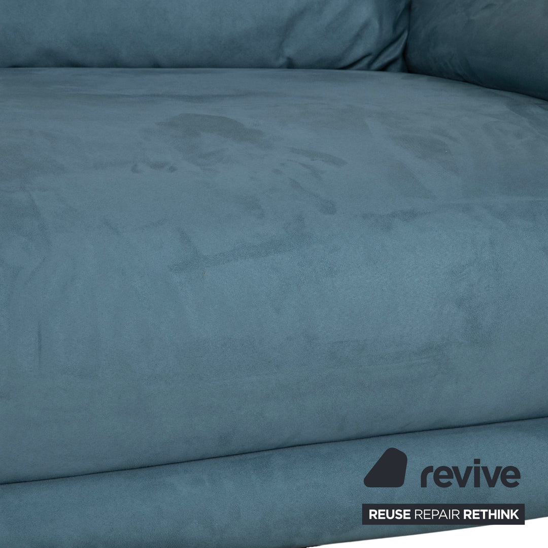 Ligne Roset Multy Stoff Dreisitzer Blau Sofa Couch manuelle Schlaffunktion Neubezug MEMPHIS 733