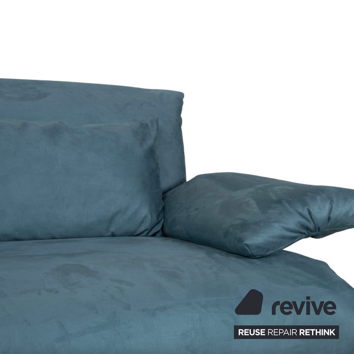 Ligne Roset Multy Stoff Dreisitzer Blau Sofa Couch manuelle Schlaffunktion Neubezug MEMPHIS 733
