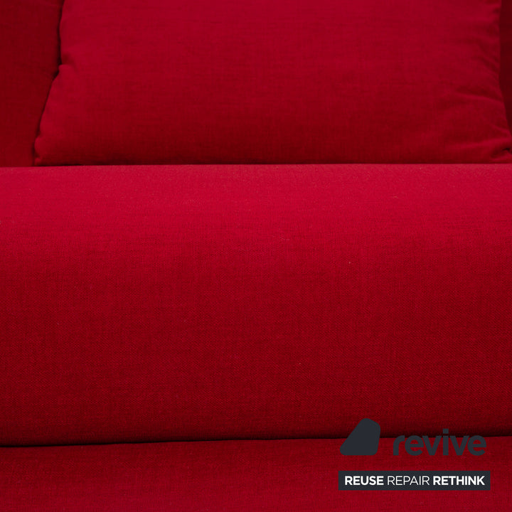 Canapé trois places Ligne Roset Multy en tissu Bordeaux fonction couchage nouvelle housse avec accoudoir