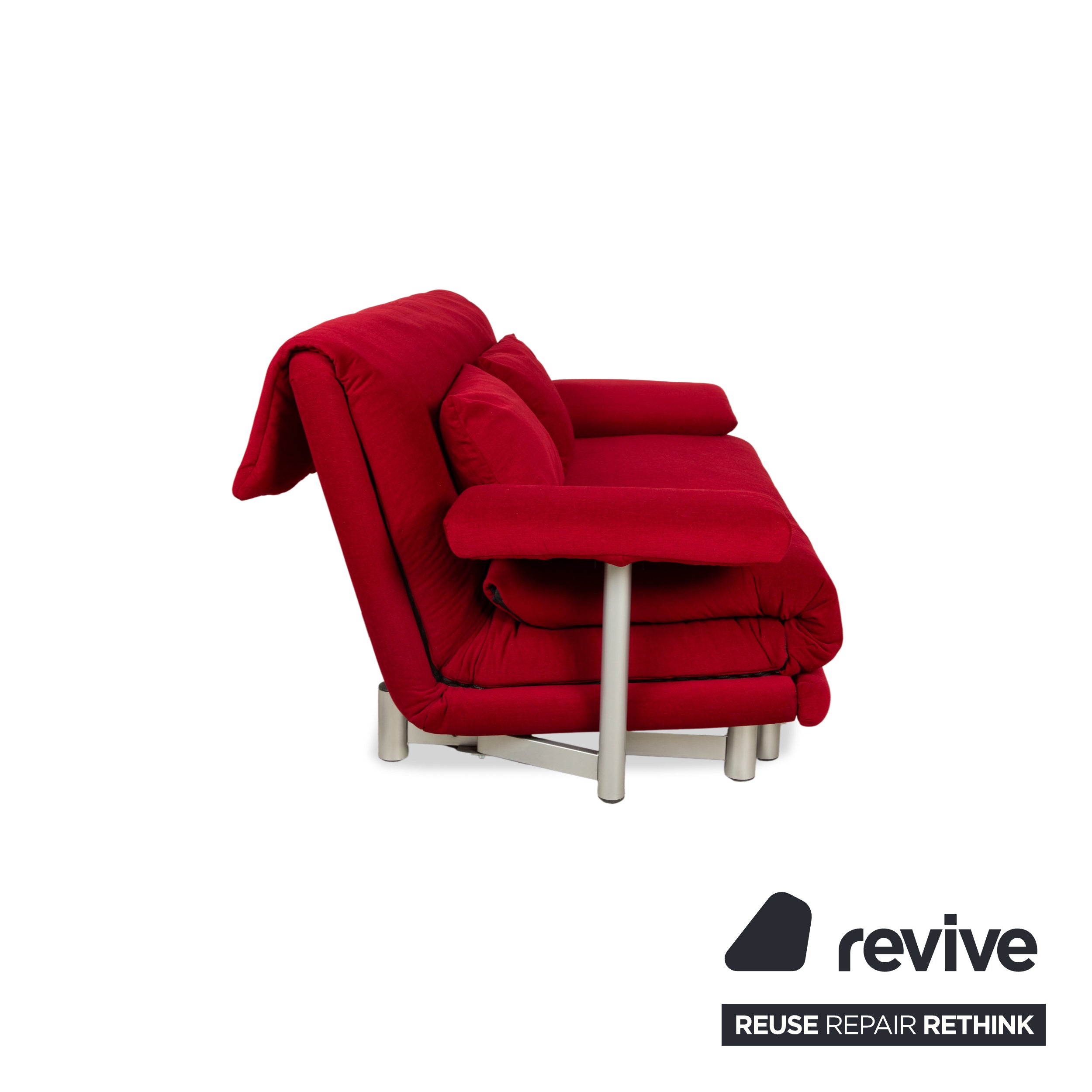 Ligne Roset Multy Stoff Dreisitzer Bordeaux Schlaffunktion Neubezug inkl. Armlehne