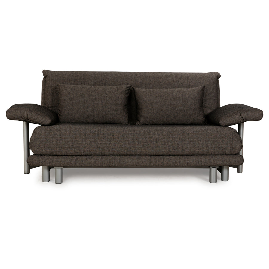 Ligne Roset Multy Stoff Dreisitzer Braun Grau Schlaffunktion