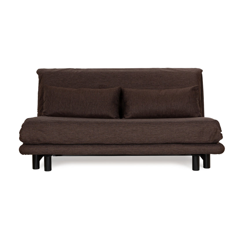 Ligne roset Canapé 3 places en tissu Multy marron, fonction manuelle, fonction sommeil, housse neuve