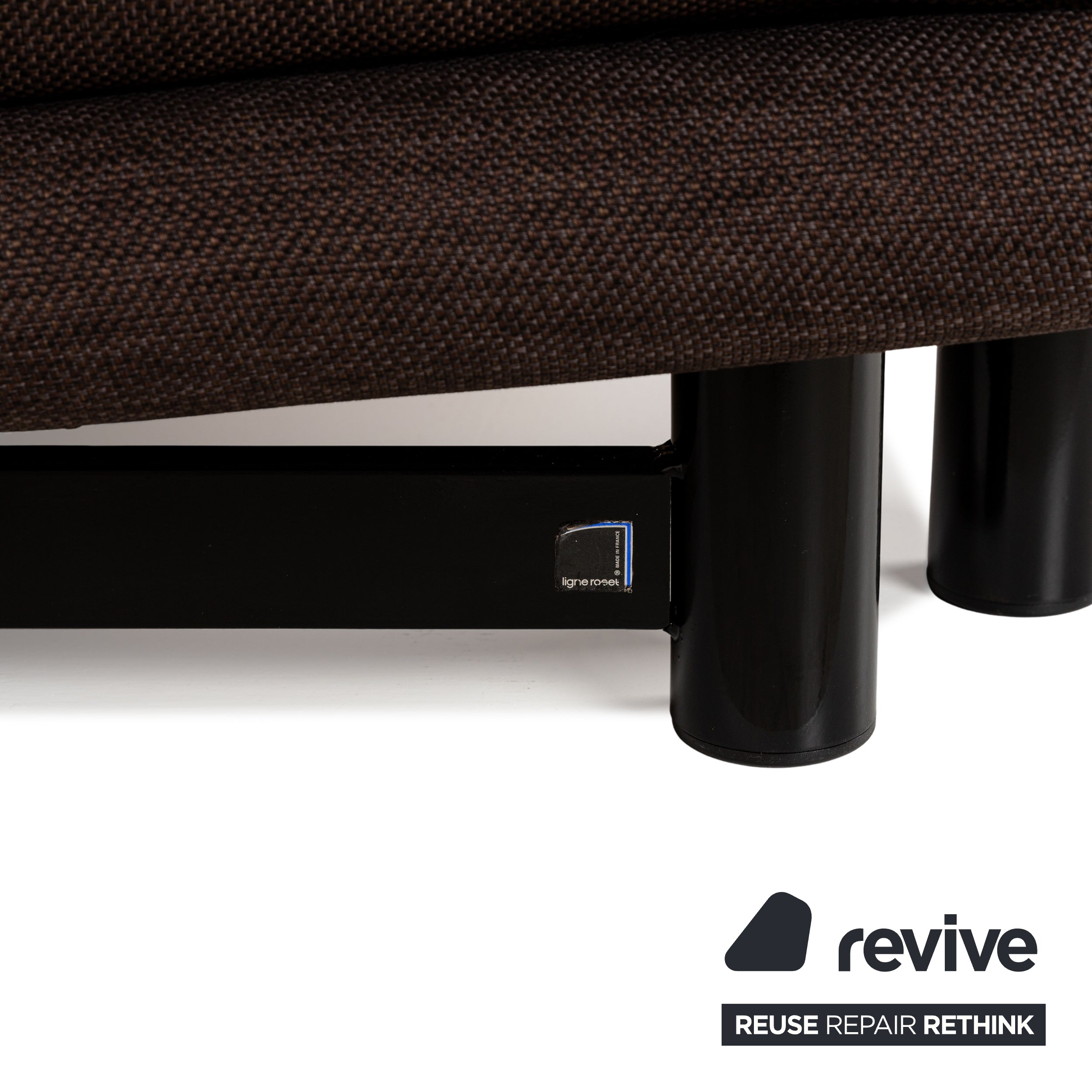 Ligne roset Canapé 3 places en tissu Multy marron, fonction manuelle, fonction sommeil, housse neuve