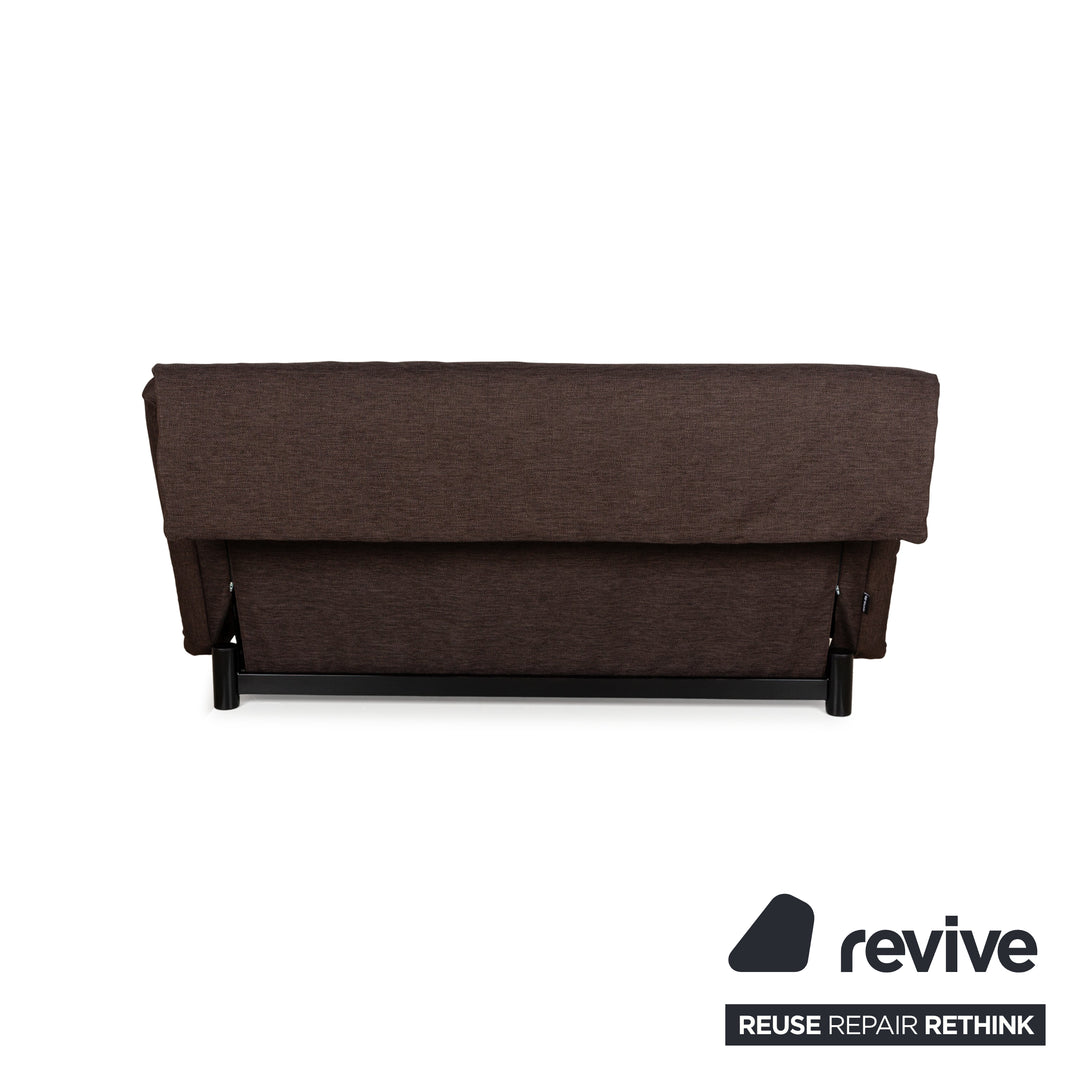 ligne roset Multy Stoff Dreisitzer Braun manuelle Funktion Schlaffunktion Sofa Couch Neubezug