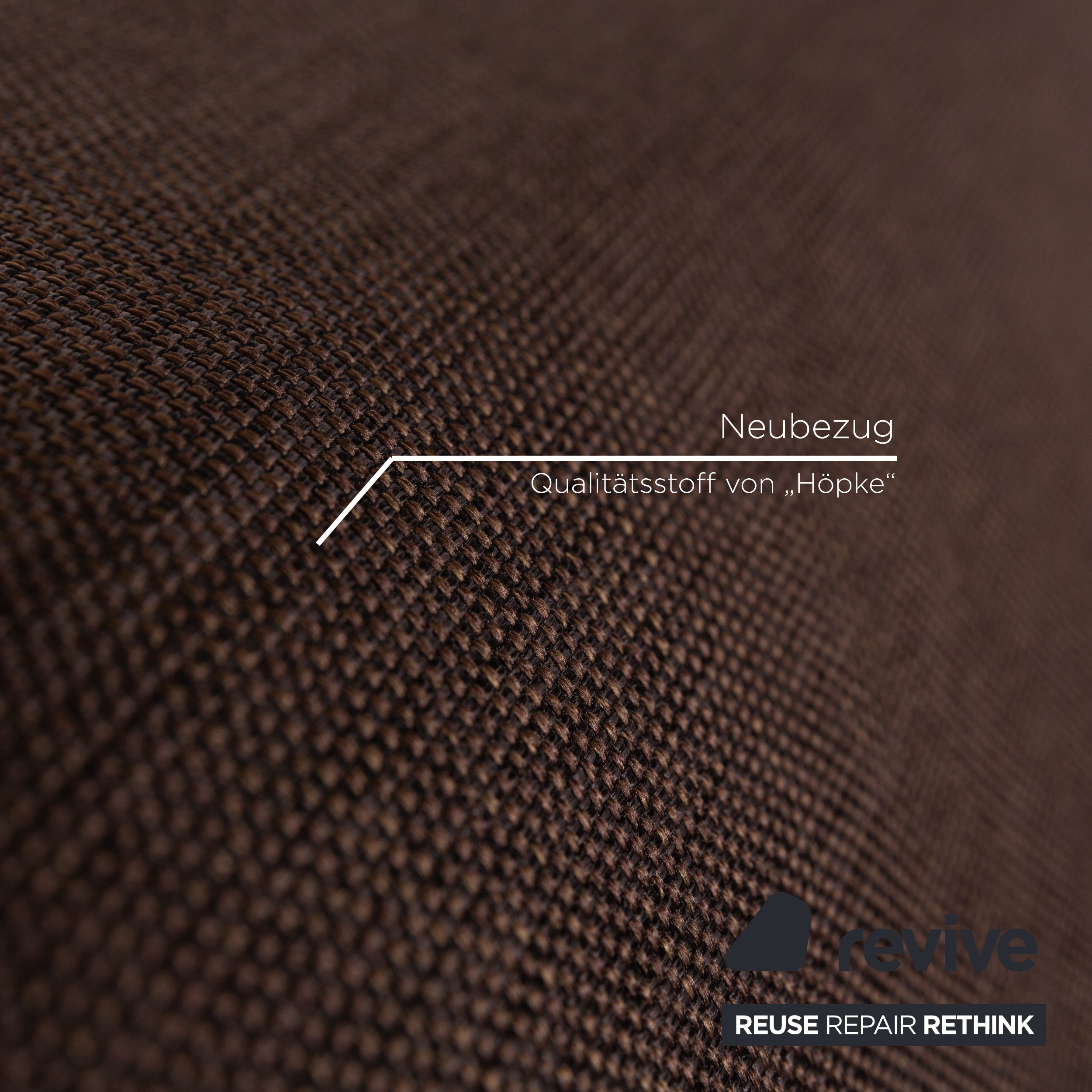 Ligne roset Canapé 3 places en tissu Multy marron, fonction manuelle, fonction sommeil, housse neuve