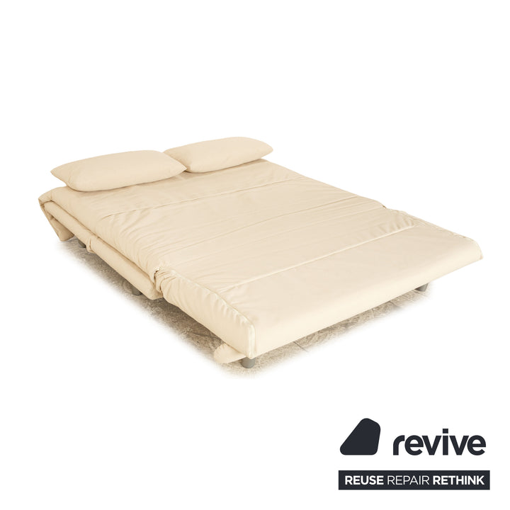 Ligne roset Canapé convertible 3 places en tissu Multy crème à fonction manuelle