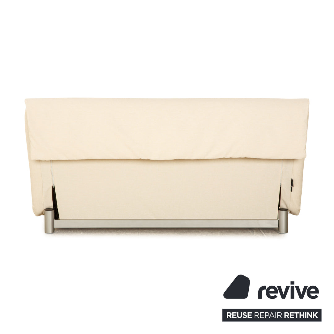 Ligne roset Canapé convertible 3 places en tissu Multy crème à fonction manuelle