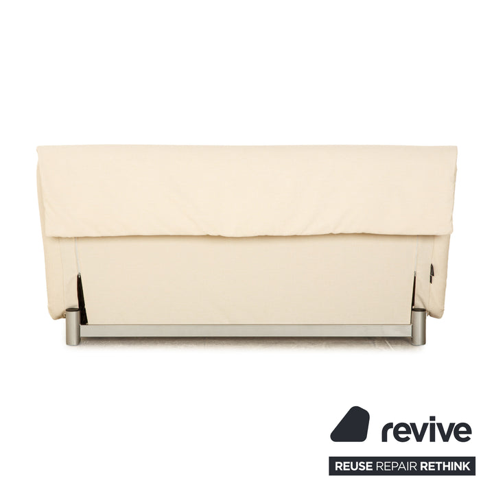 Ligne roset Canapé convertible 3 places en tissu Multy crème à fonction manuelle