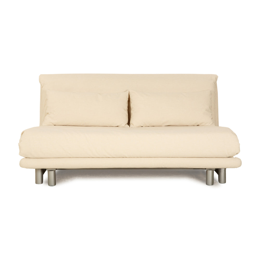 Ligne roset Canapé convertible 3 places en tissu Multy crème à fonction manuelle